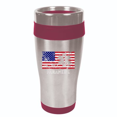 Paramedic Usa Flag 16oz Travel Tumbler