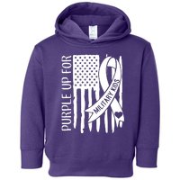 Purple Up For Military Children Purple Ribbon Toddler Hoodie