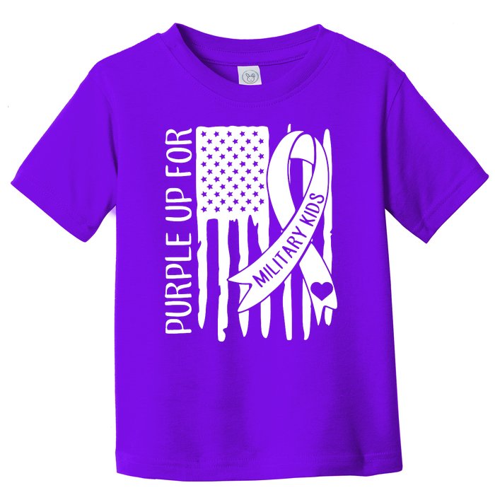 Purple Up For Military Children Purple Ribbon Toddler T-Shirt