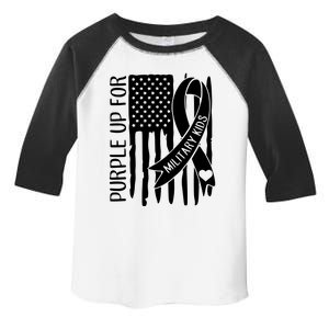 Purple Up For Military Children Purple Ribbon Toddler Fine Jersey T-Shirt