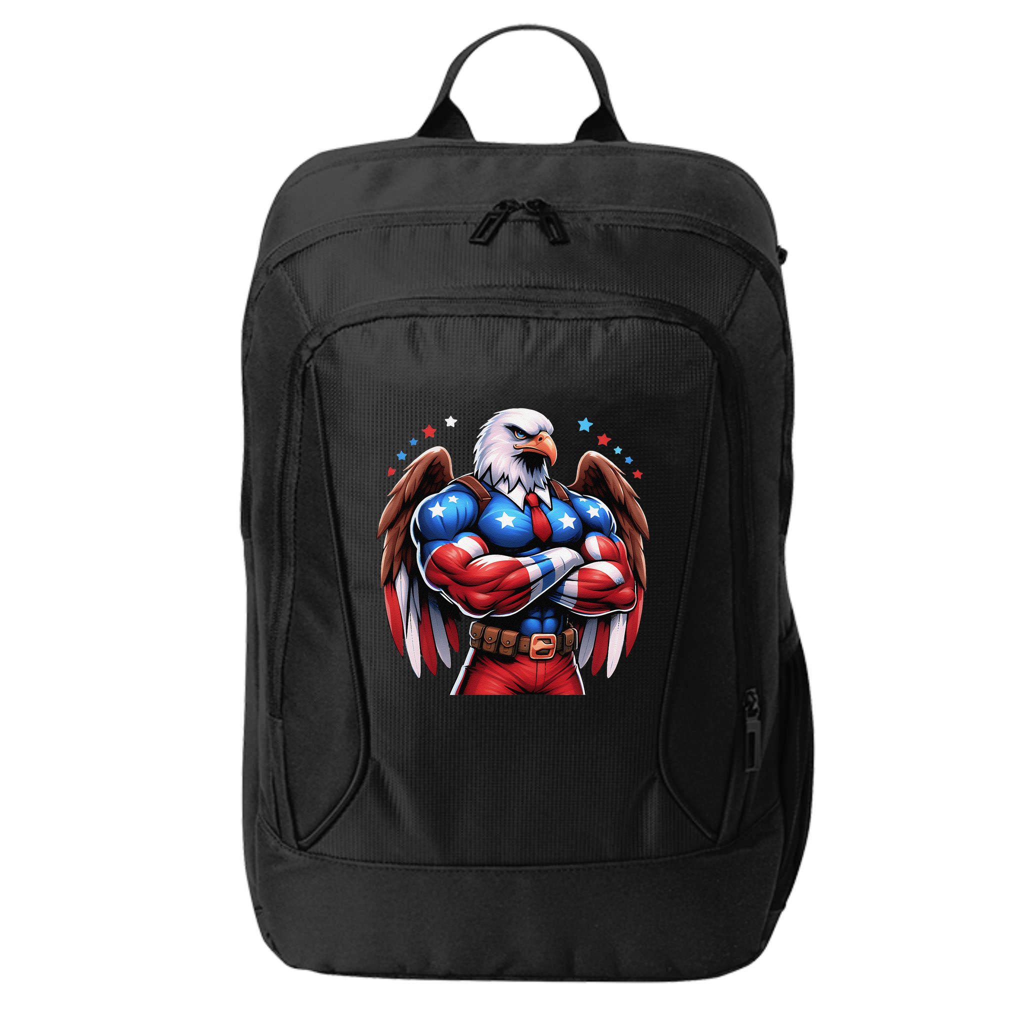 Patriotic Us Flag Patriotic Eagle July Usa American Flag City Backpack