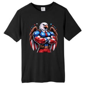 Patriotic Us Flag Patriotic Eagle July Usa American Flag Tall Fusion ChromaSoft Performance T-Shirt