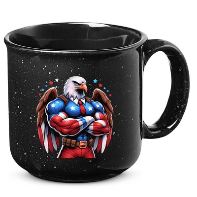 Patriotic Us Flag Patriotic Eagle July Usa American Flag 15oz Campfire Ceramic Mug
