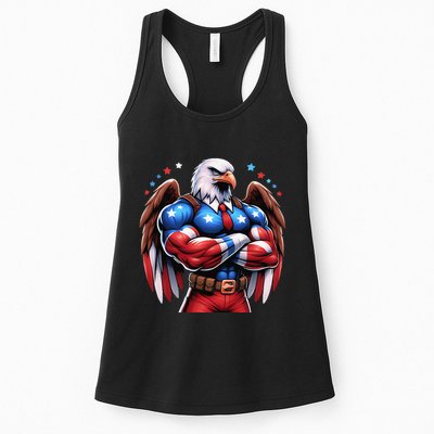 Patriotic Us Flag Patriotic Eagle July Usa American Flag Womens Tank Top