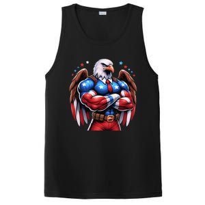 Patriotic Us Flag Patriotic Eagle July Usa American Flag PosiCharge Competitor Tank