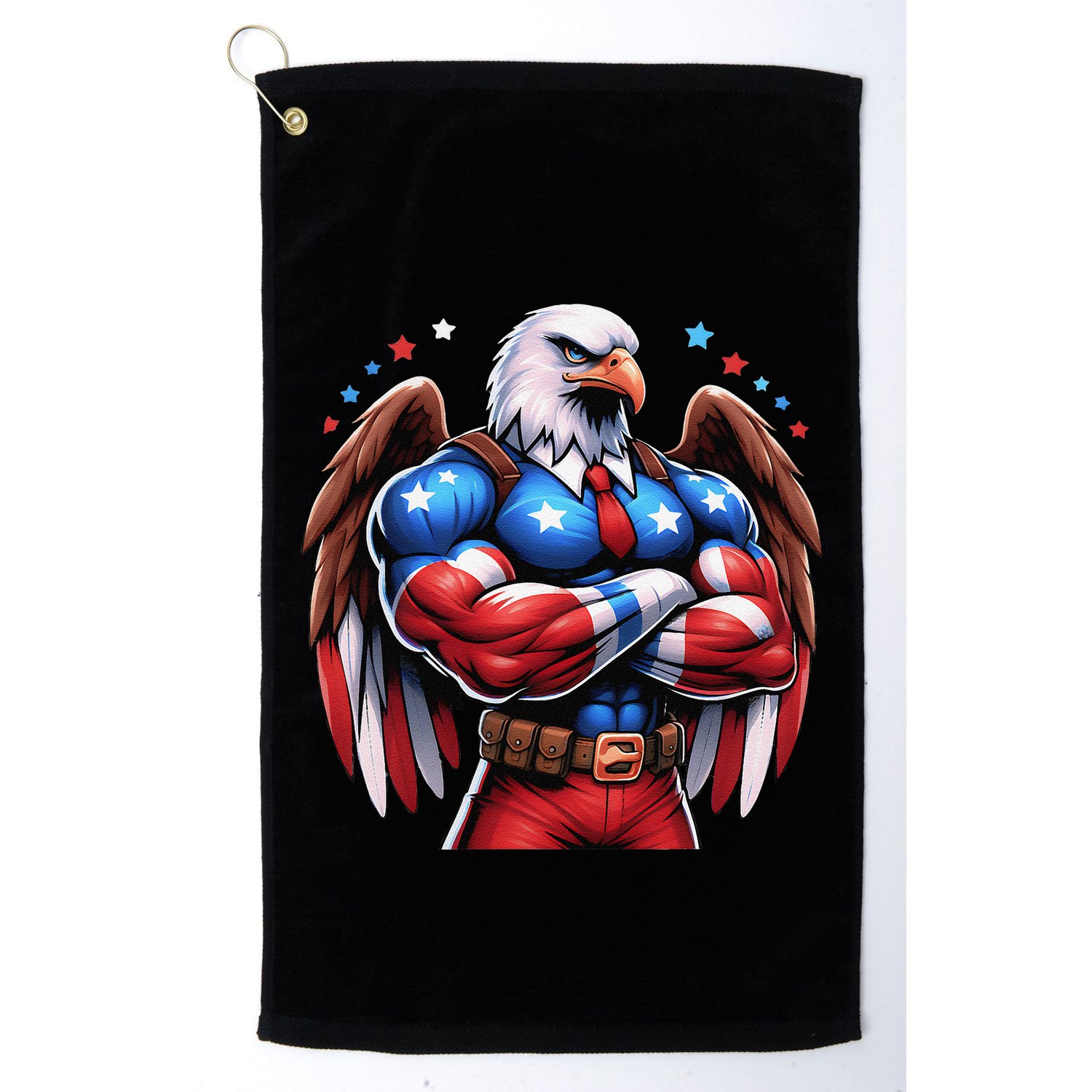 Patriotic Us Flag Patriotic Eagle July Usa American Flag Golf Towel
