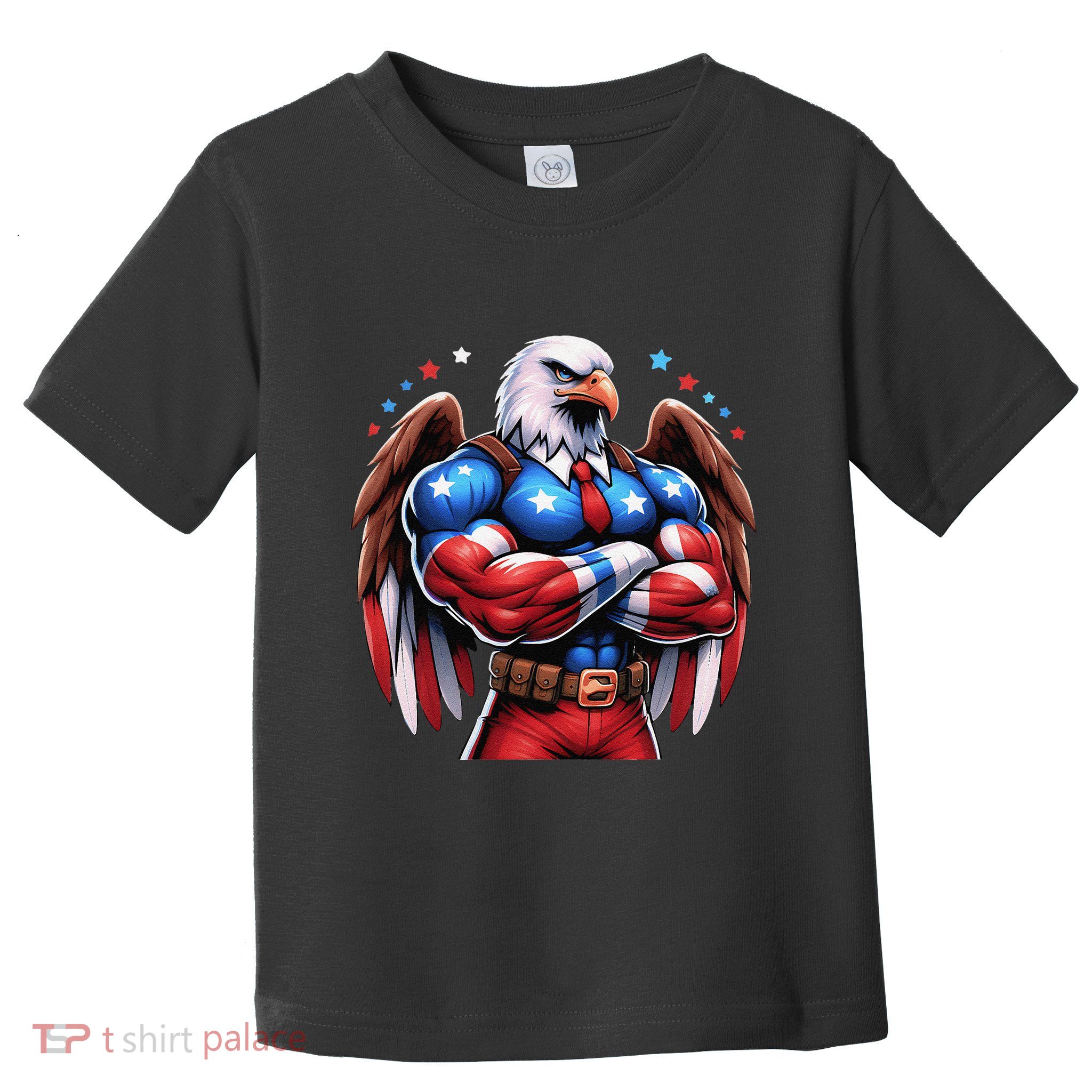 Patriotic Us Flag Patriotic Eagle July Usa American Flag Toddler T-Shirt
