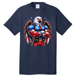 Patriotic Us Flag Patriotic Eagle July Usa American Flag Tall T-Shirt