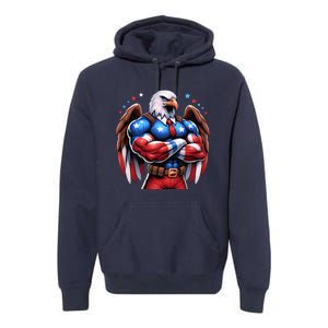 Patriotic Us Flag Patriotic Eagle July Usa American Flag Premium Hoodie