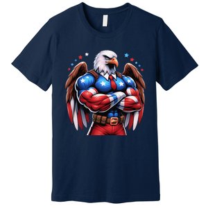 Patriotic Us Flag Patriotic Eagle July Usa American Flag Premium T-Shirt