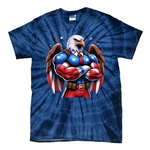 Patriotic Us Flag Patriotic Eagle July Usa American Flag Tie-Dye T-Shirt