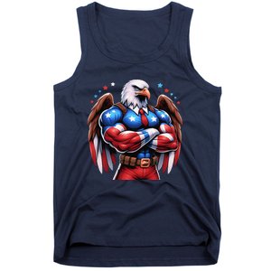 Patriotic Us Flag Patriotic Eagle July Usa American Flag Tank Top