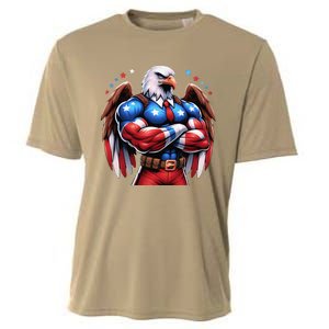 Patriotic Us Flag Patriotic Eagle July Usa American Flag Cooling Performance Crew T-Shirt