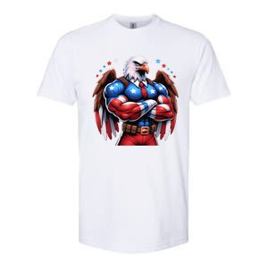 Patriotic Us Flag Patriotic Eagle July Usa American Flag Softstyle CVC T-Shirt