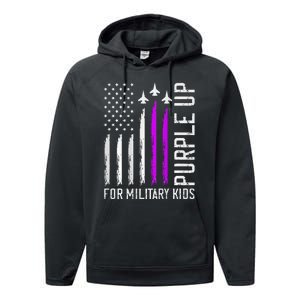 Purple Up For Military Military Child Month Performance Fleece Hoodie