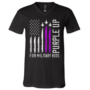 Purple Up For Military Military Child Month V-Neck T-Shirt