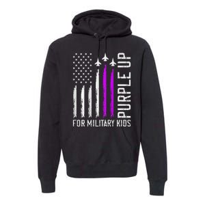 Purple Up For Military Military Child Month Premium Hoodie