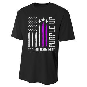 Purple Up For Military Military Child Month Performance Sprint T-Shirt