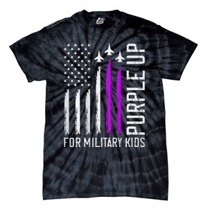 Purple Up For Military Military Child Month Tie-Dye T-Shirt