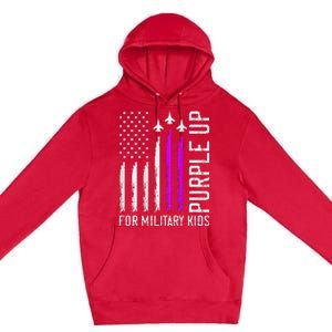 Purple Up For Military Military Child Month Premium Pullover Hoodie