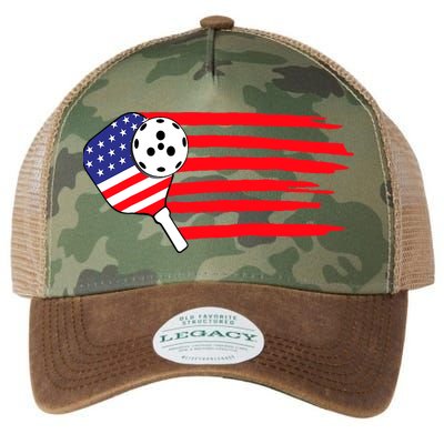 Pickleball US Flag American Patriotic Pickleball 4th Of July Legacy Tie Dye Trucker Hat