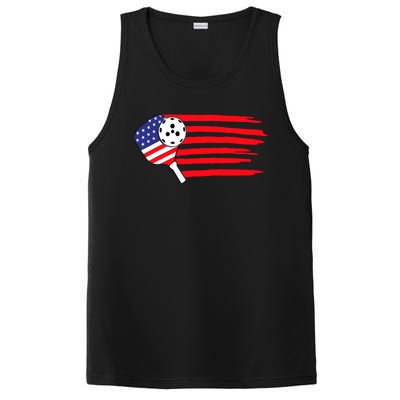 Pickleball US Flag American Patriotic Pickleball 4th Of July PosiCharge Competitor Tank