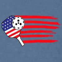 Pickleball US Flag American Patriotic Pickleball 4th Of July Garment-Dyed Sweatshirt