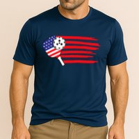 Pickleball US Flag American Patriotic Pickleball 4th Of July Cooling Performance Crew T-Shirt