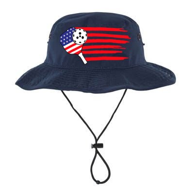 Pickleball US Flag American Patriotic Pickleball 4th Of July Bucket Hat