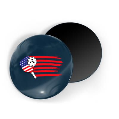 Pickleball US Flag American Patriotic Pickleball 4th Of July Magnet