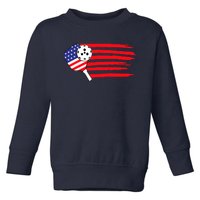 Pickleball US Flag American Patriotic Pickleball 4th Of July Toddler Sweatshirt