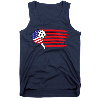 Pickleball US Flag American Patriotic Pickleball 4th Of July Tank Top