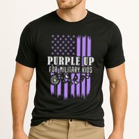 Purple Up For Military Child Month Usa Flag Cooling Performance Crew T-Shirt
