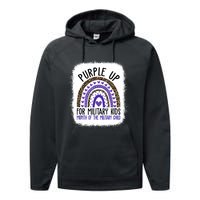 Purple Up For Military Cool Month Of The Military Child Performance Fleece Hoodie