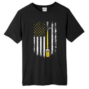 Patriotic US Flag American Brewery Craft Beer Funny Tall Fusion ChromaSoft Performance T-Shirt