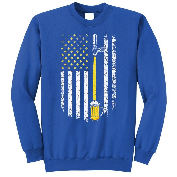 Patriotic US Flag American Brewery Craft Beer Funny Tall Sweatshirt