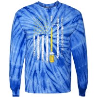 Patriotic US Flag American Brewery Craft Beer Funny Tie-Dye Long Sleeve Shirt