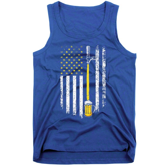 Patriotic US Flag American Brewery Craft Beer Funny Tank Top