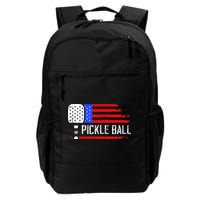 Pickleball US Flag Vintage Pickleball Paddle Backpack
