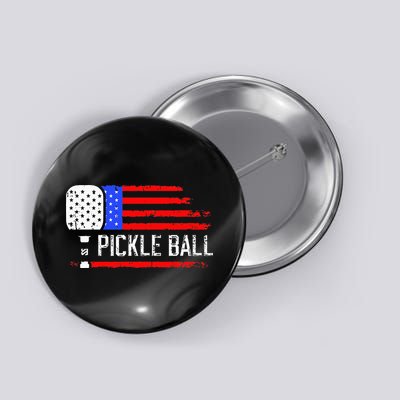 Pickleball US Flag Vintage Pickleball Paddle Button