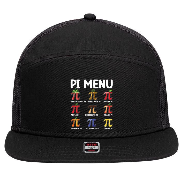 Pi U Funny Pi Day Outfit Meaningful Gift 7 Panel Mesh Trucker Snapback Hat