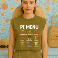 Pi U Funny Pi Day Outfit Meaningful Gift Garment-Dyed Women's Muscle Tee