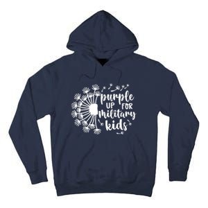 Purple Up For Military Kid_s Dandelion Military Child Month Tall Hoodie