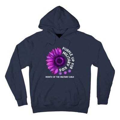 Purple Up For Military Kid Sunflower For Military Child Hoodie