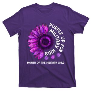 Purple Up For Military Kid Sunflower For Military Child T-Shirt