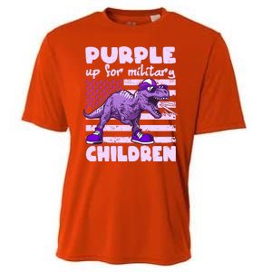 Purple Up For Military Children TRex Dinosaur Cooling Performance Crew T-Shirt