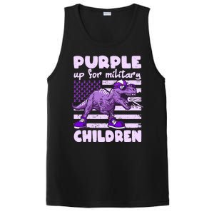 Purple Up For Military Children TRex Dinosaur PosiCharge Competitor Tank