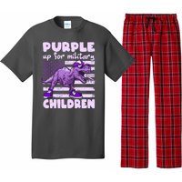 Purple Up For Military Children TRex Dinosaur Pajama Set