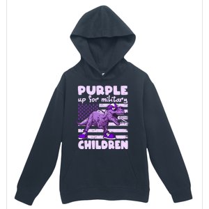 Purple Up For Military Children TRex Dinosaur Urban Pullover Hoodie