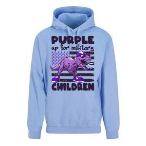 Purple Up For Military Children TRex Dinosaur Unisex Surf Hoodie